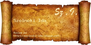 Szolnoki Ida névjegykártya